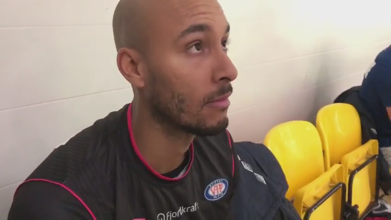 Adam Larsen Kwarasey med sine første minutter for året